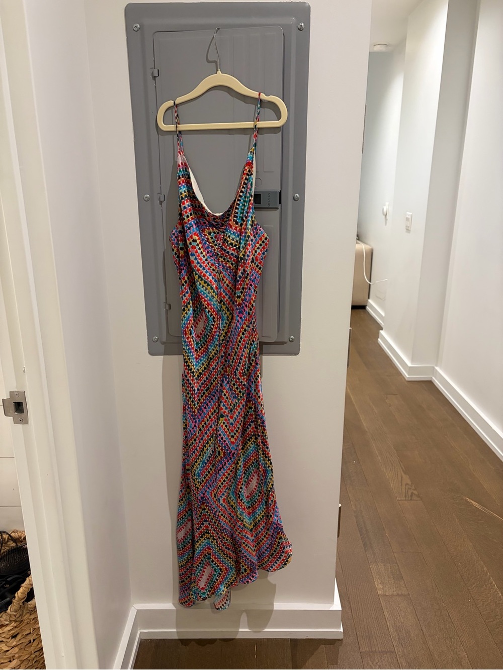 All Saints Multicolor Geometric Slip Dress - Women's Sleeveless Maxi